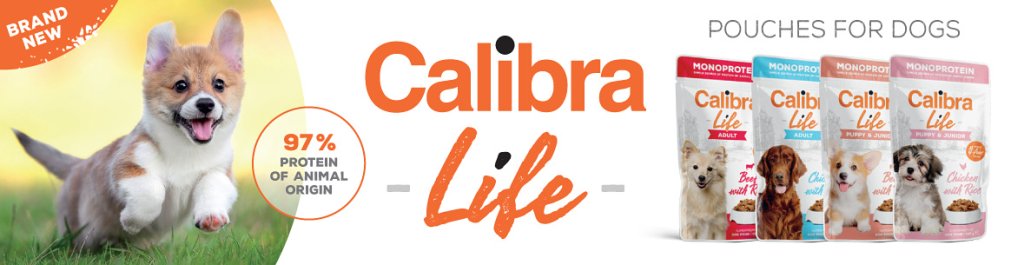CALIBRA - LIFE - dog - pouches - footer brand new - 10-24