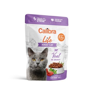 Calibra Cat Life kapsička Adult Veal in gravy 85g
