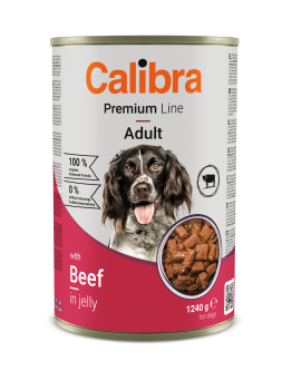 Calibra Dog Premium can with Beef 1240g