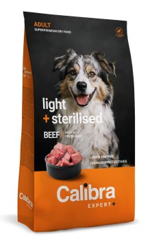 Calibra Dog EXPERT+ Adult Light & Sterilised Beef