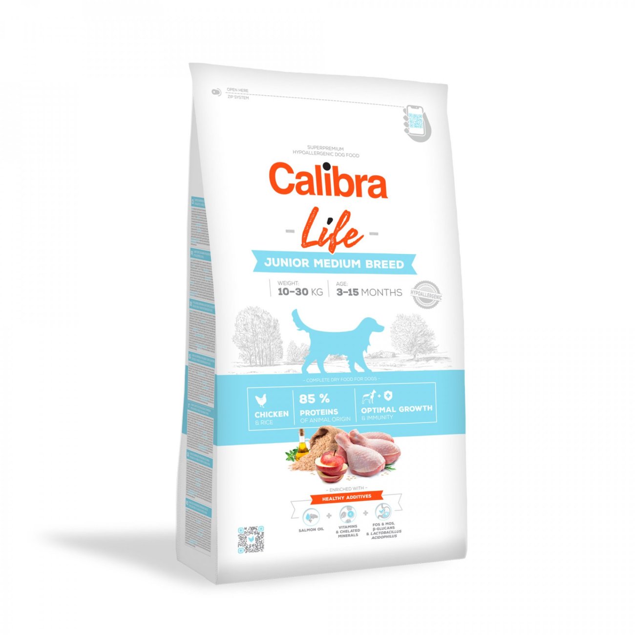 Calibra Dog Life Junior Medium Breed Chicken 12kg