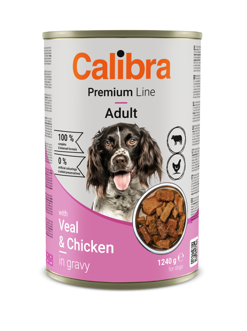 Calibra Dog Premium can with Veal&Chicken 1240g