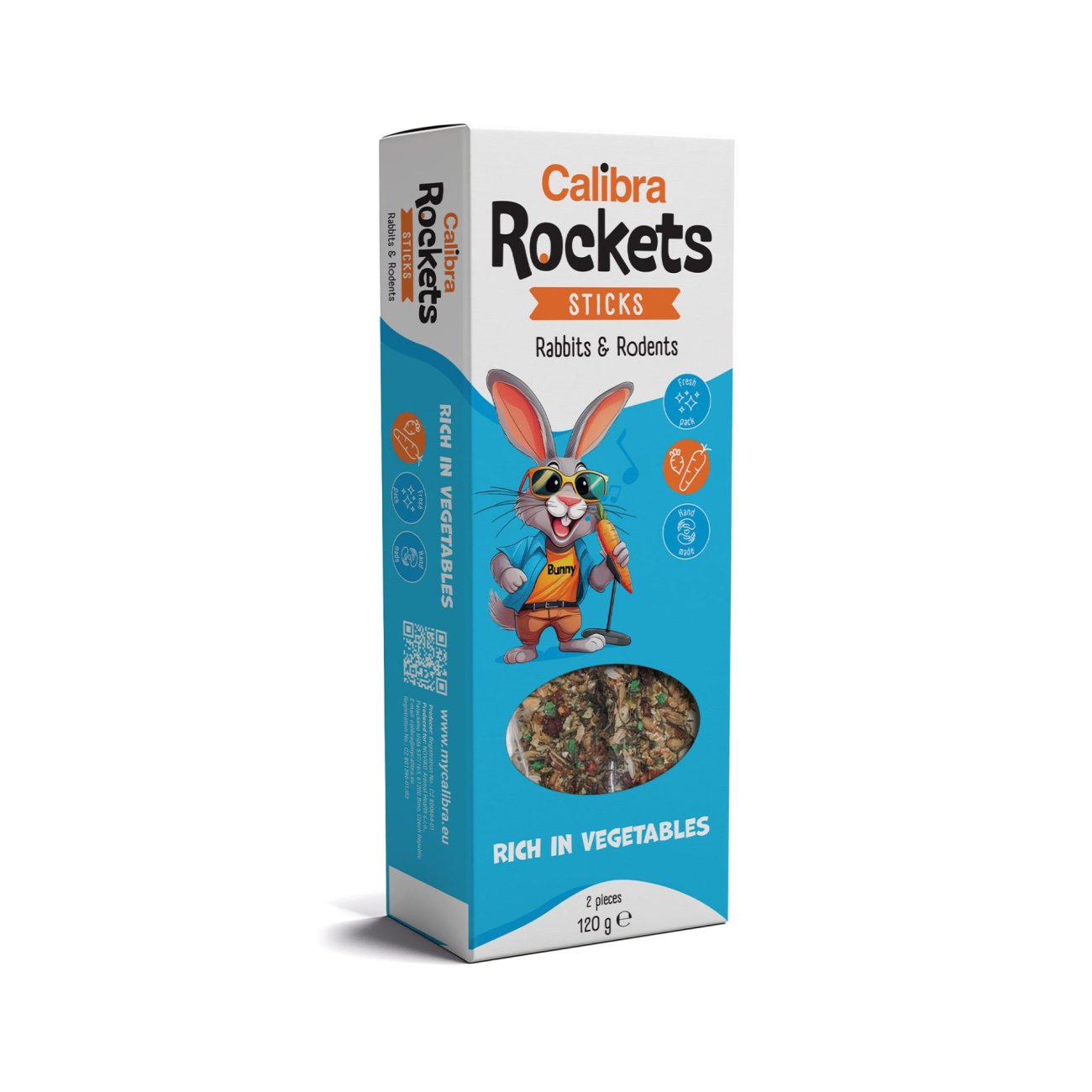 Calibra Rockets Sticks Rabbits&Rodents Vegetables 120g